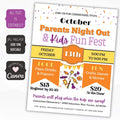 fall parents night out flyer